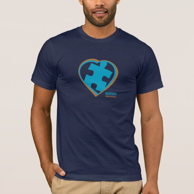 Autismus-Bewusstseins-Puzzlespiel im Herzen (BB) T-Shirt (Vorderseite)