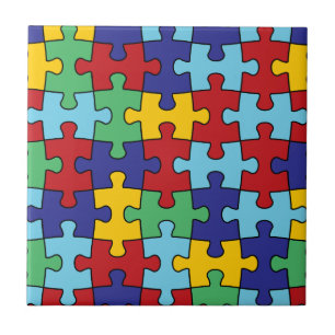 Autismus-Bewusstseins-Puzzlespiel-Muster Fliese