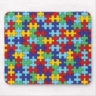 Autismus-Bewusstseins-Puzzlespiel-Muster Mousepad