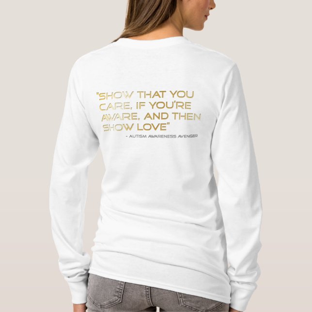 Autismus-Bewusstseins-Rächer Logo_Show Liebe T-Shirt (Rückseite)