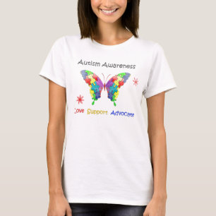 Autismus-Bewusstseins-Schmetterling T-Shirt