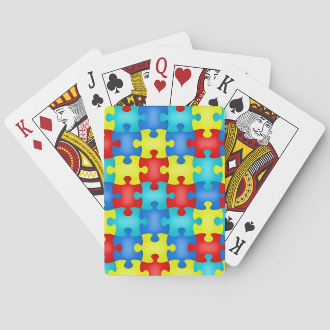 Autismus-Bewusstseins-Spielkarte-Kartenstapeles Spielkarten (Rückseite)