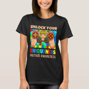 Autismus-Bewusstseins-Videospiel-Puzzle-Gamer-Kind T-Shirt