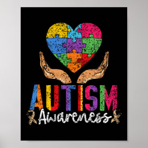 Autismus-Bewusstseinsautoren unterstützen Autisten Poster