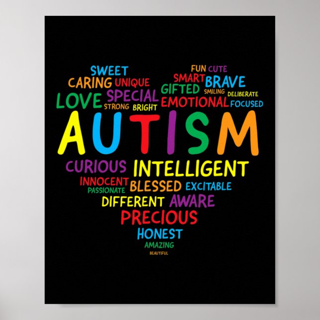 Autismus Bewusstseinsbildung Autismus Herzautismus Poster (Vorne)