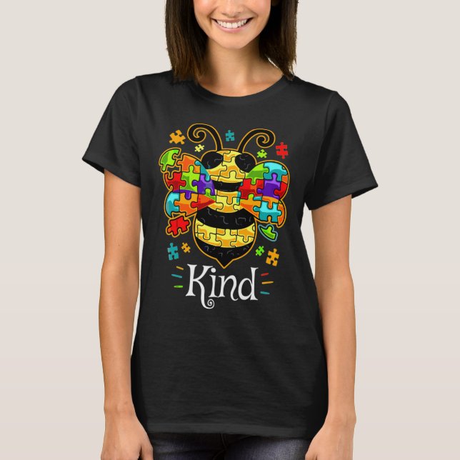 Autismus Bewusstseinsbildung Hummel ist freundlich T-Shirt (Vorderseite)