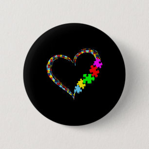 Autismus Bewusstseinsbildung Liebe Herz Puzzle Pie Button