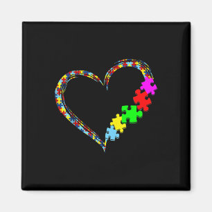 Autismus Bewusstseinsbildung Liebe Herz Puzzle Pie Magnet