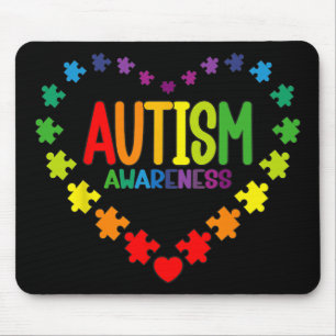 Autismus Bewusstseinsbildung Liebe Herz Puzzle Pie Mousepad