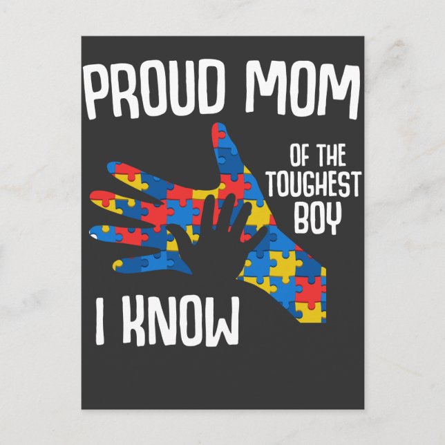 Autismus Bewusstseinsbildung Proud Mama Autistisch Postkarte (Vorderseite)
