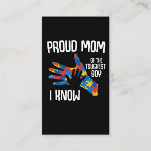 Autismus Bewusstseinsbildung Proud Mama Autistisch Visitenkarte