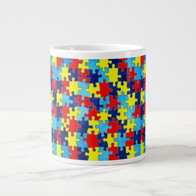 Autismus Bewusstseinsbildung von Shirley Taylor Jumbo-Tasse (Vorderseite)