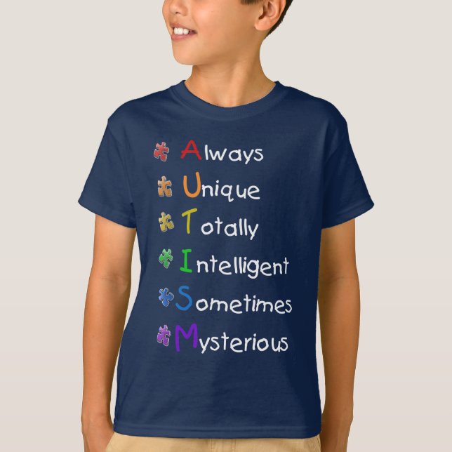 Autismus-Bewusstseinsexklusivprodukte! T-Shirt (Vorderseite)