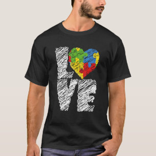 Autismus-Bewusstseinsmonat Autistisches Herz Akzep T-Shirt