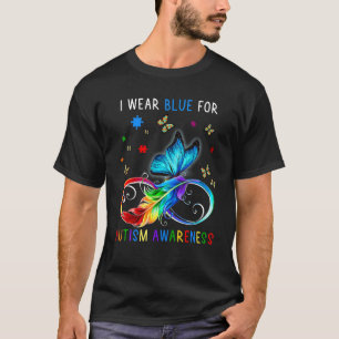 Autismus-Bewusstseinsmonat Ich Trage Blau Für Auti T-Shirt
