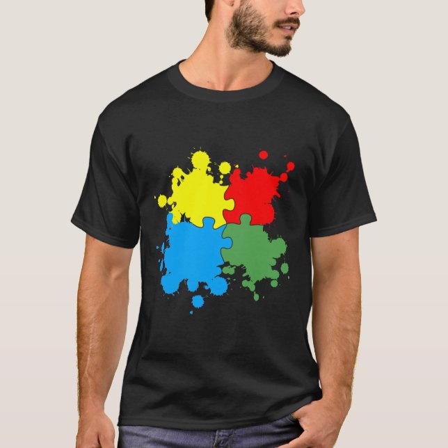Autismus-Bewusstseinsrätsel T-Shirt (Vorderseite)