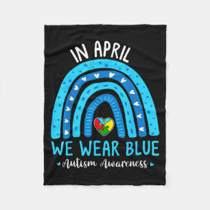 Autismus-Bewusstseinsregenbogen im April trägt bla Fleecedecke