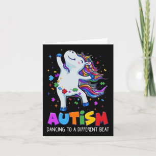 Autismus Bewusstseinsstörung Einhorn Puzzle Stückc Karte