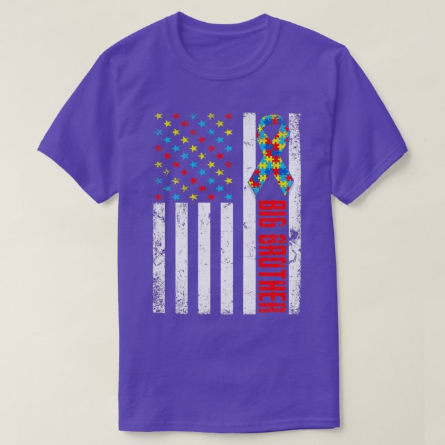 Autismus Big Brother Liebe Autismus Bewusstseinsfa T-Shirt (Design vorne)