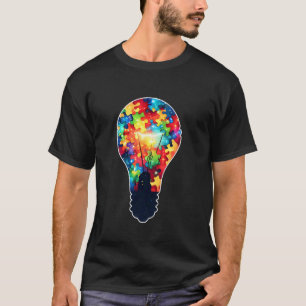 Autismus-Birne Autismus-Bewusstsein T-Shirt