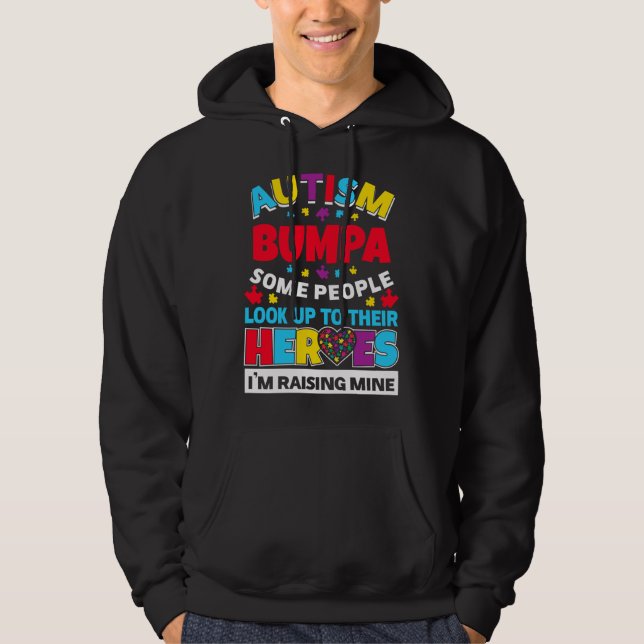 Autismus Bumpa Leute schauen ihre Helden auf, die  Hoodie (Vorderseite)