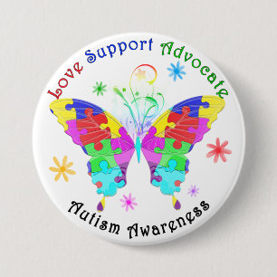 Autismus Butterfly Button