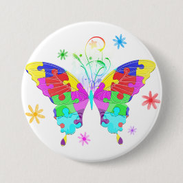 Autismus Butterfly Button