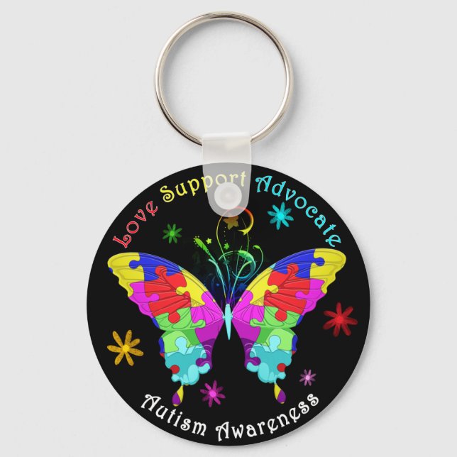 Autismus Butterfly Schlüsselanhänger (Vorderseite)