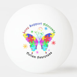 Autismus Butterfly Tischtennisball