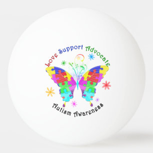 Autismus Butterfly Tischtennisball