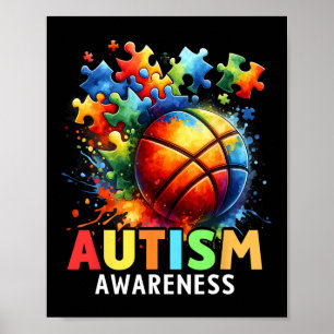 Autismus Bysketbyll Autistic Autismus Awareness Co Poster
