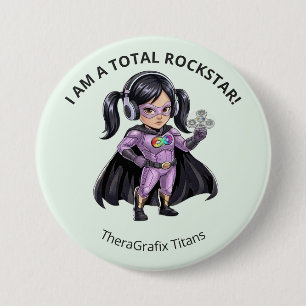 Autismus Chloe Total Rockstar Superhelden Knopf Button