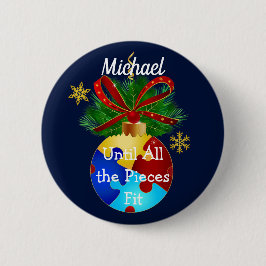 Autismus Christmas Bauble Button