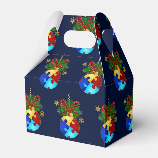 Autismus Christmas Bauble Geschenkschachtel (Vorderseite)