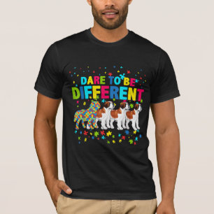 Autismus  Dare to be Different Saint Bernard Hund T-Shirt