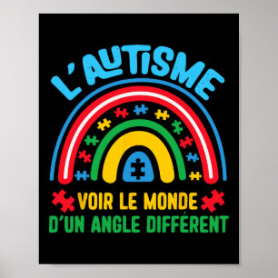 Autismus, der die Welt aus einem angolen Autismus- Poster