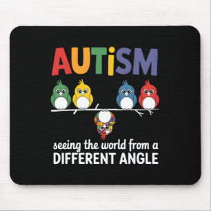 Autismus, der die Welt aus einer anderen Angellösu Mousepad