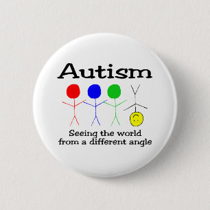 Autismus, der die Welt von einem anderen Winkel Button