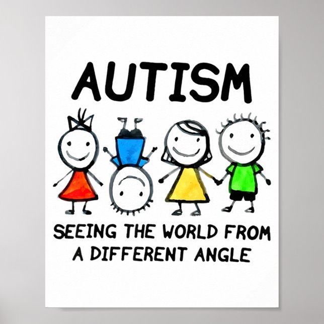 Autismus die Welt aus einem anderen Blickwinkel se Poster (Vorne)
