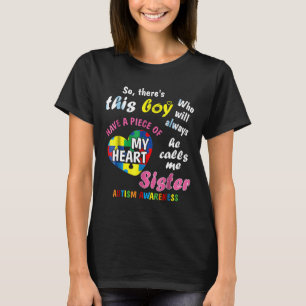 Autismus-Dieser Junge nennt mich Schwester Autismu T-Shirt