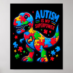 Autismus - Dinosaurier - Puzzle - Bogen - Autismus Poster