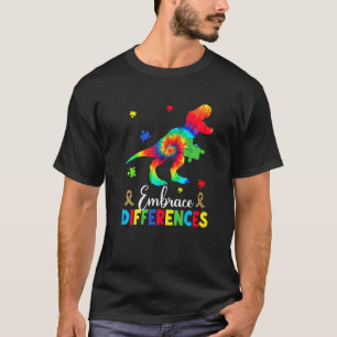 Autismus-Dinosaurier-Puzzleteil Unterschiede akzep T-Shirt