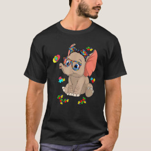 Autismus Elefant Brille Bewusstsein Mutter Kinder T-Shirt