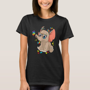 Autismus Elefant Brille Bewusstsein Mutter Kinder T-Shirt