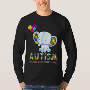 Autismus Elefant, der einen anderen Weg für Kinder T-Shirt