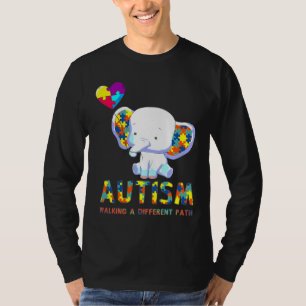Autismus Elefant, der einen anderen Weg für Kinder T-Shirt