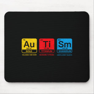 Autismus-Elemente Au Ti Sm Periodensystem Autismus Mousepad