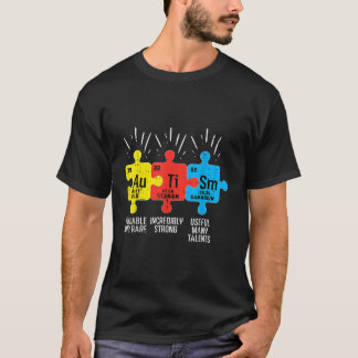 Autismus Elemente Periodische Tafelbewusstsein ASD T-Shirt