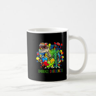 Autismus Embrace Unterschiede Dinosaur T-Rex Kinde Kaffeetasse