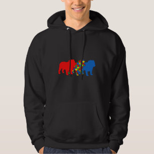 Autismus English Bulldog Hund Autismus Awareness P Hoodie